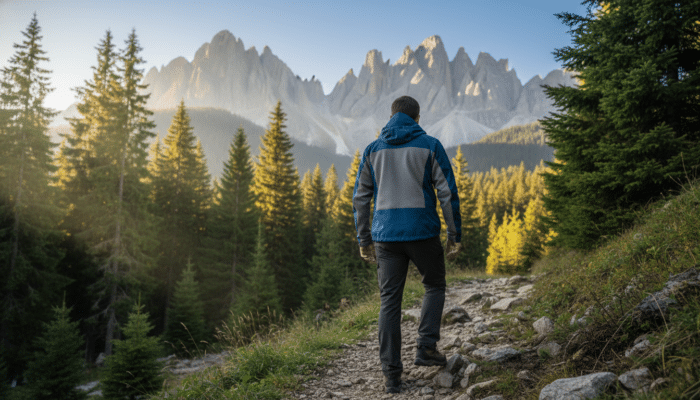 Hybridjacken für Camping und Trekking